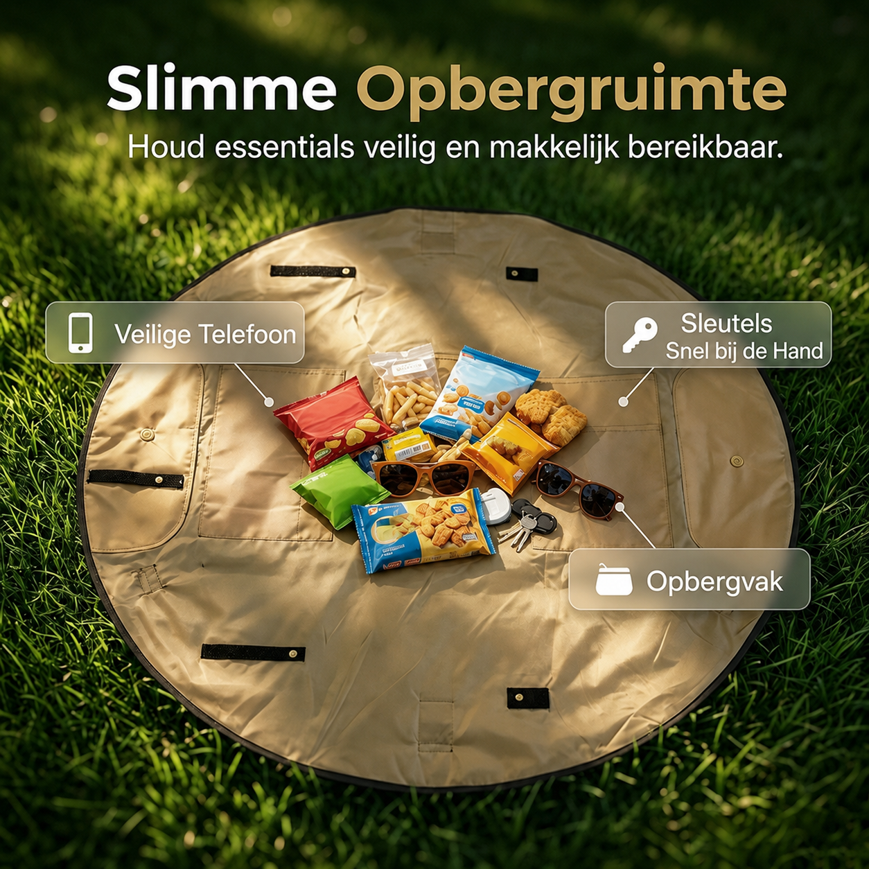 2-in-1 Picknickdecke mit Tragetasche – Wasserabweisend & Faltbar