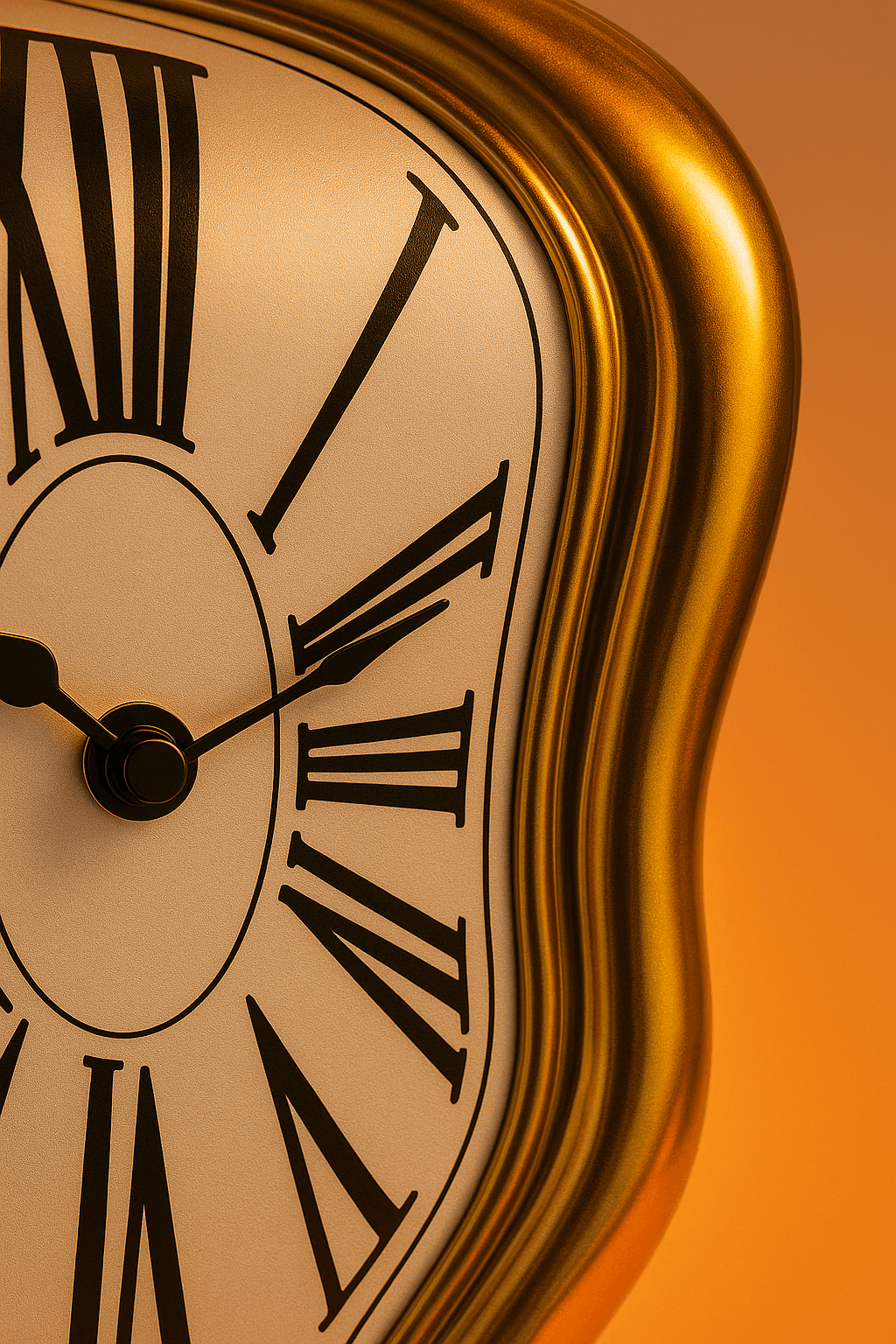 Schmelzende Wanduhr – lautloses Quarzwerk und skulpturales Design