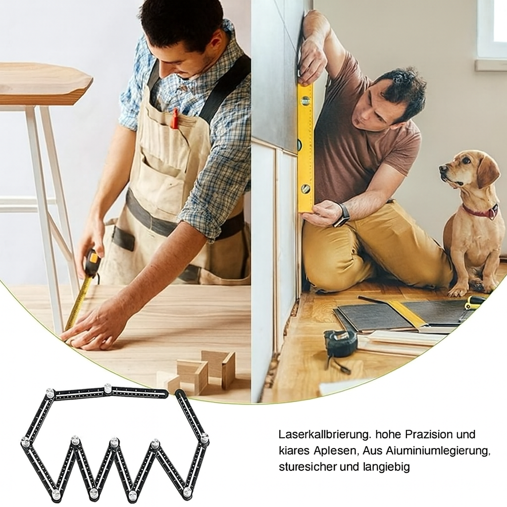 Konturenlineal verstellbar - Winkelmesser für Handwerk und Renovierung