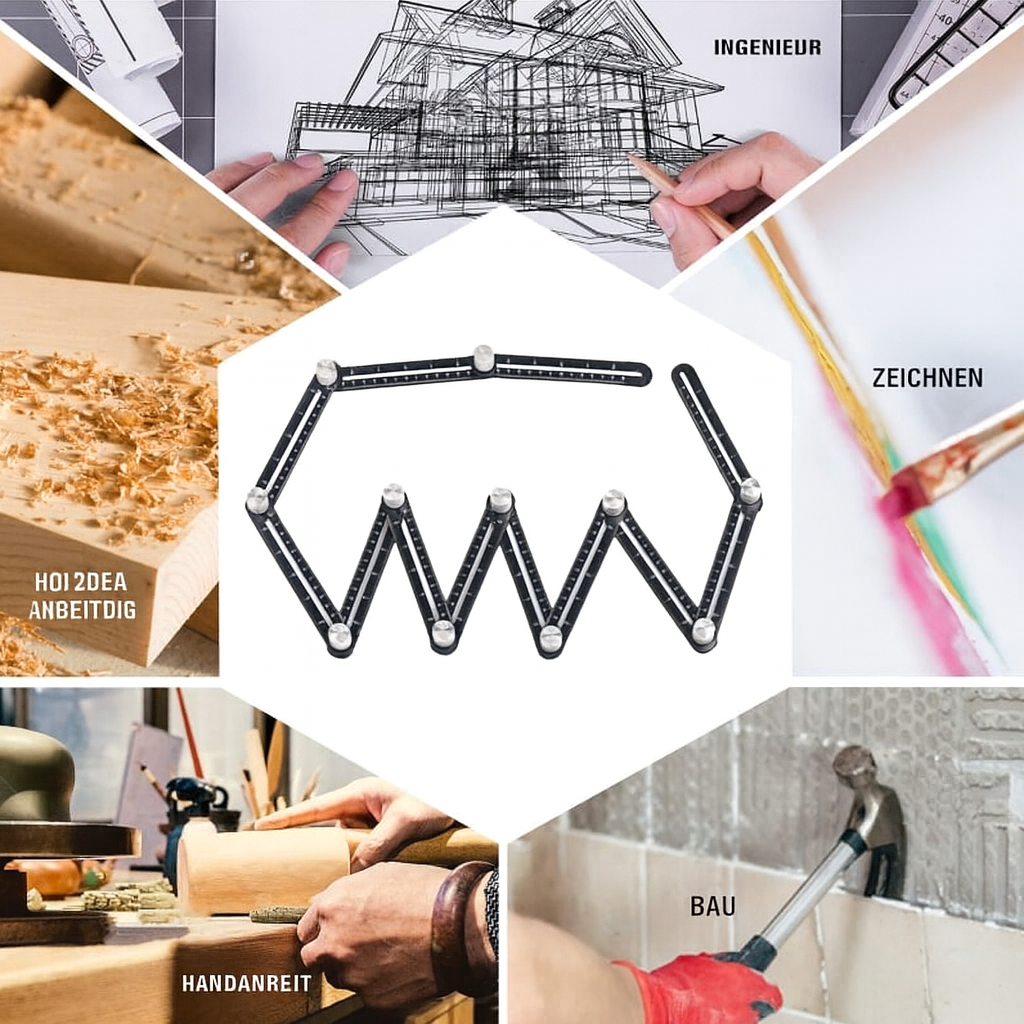 Konturenlineal verstellbar - Winkelmesser für Handwerk und Renovierung