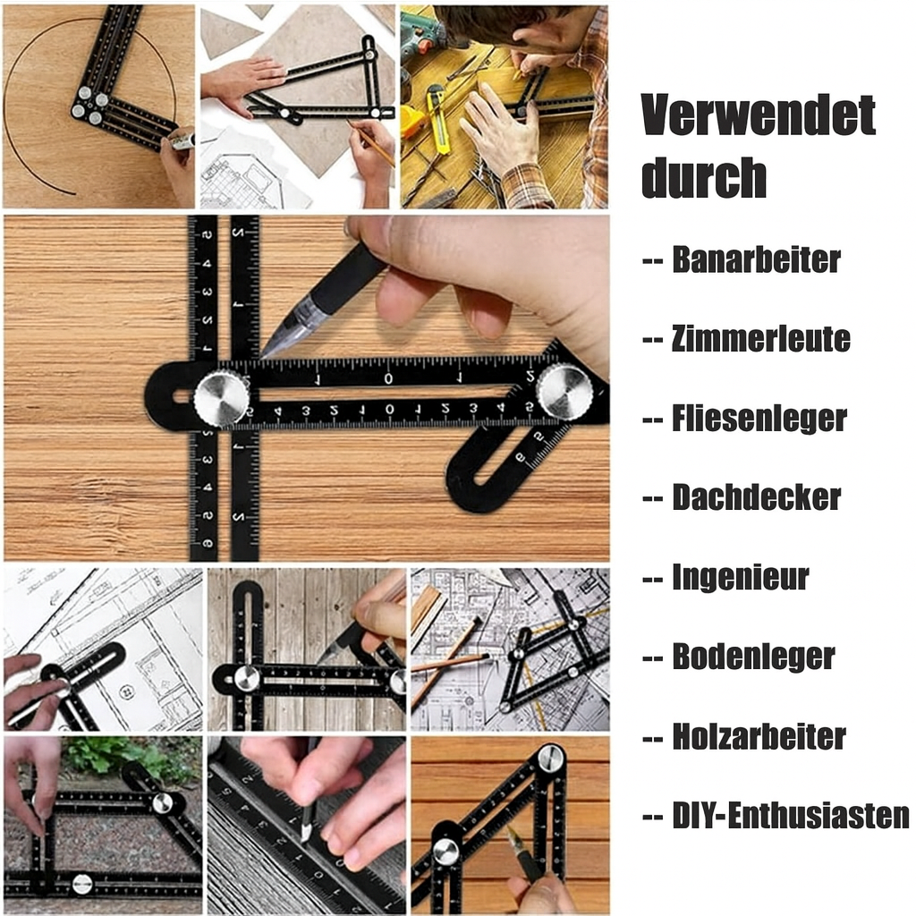 Konturenlineal verstellbar - Winkelmesser für Handwerk und Renovierung