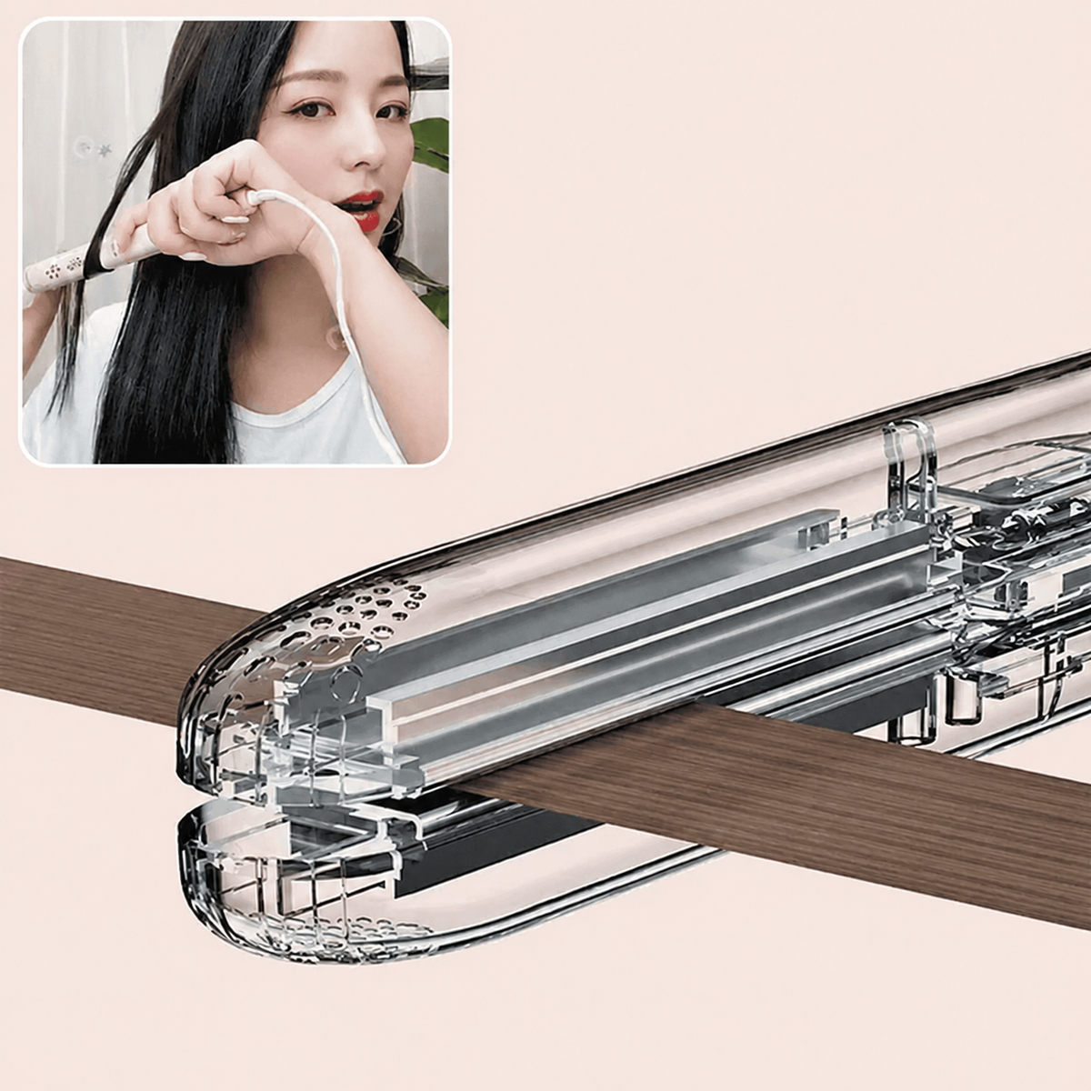 2-in-1 Lockenstab und Glätteisen – kompakter Mini-Haarstyler