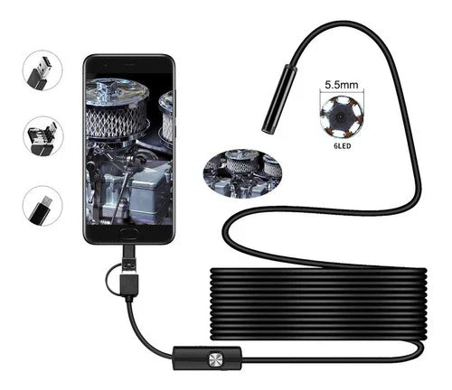 Endoskop Kamera Wasserdicht HD - Flexible Inspektionskamera mit LED