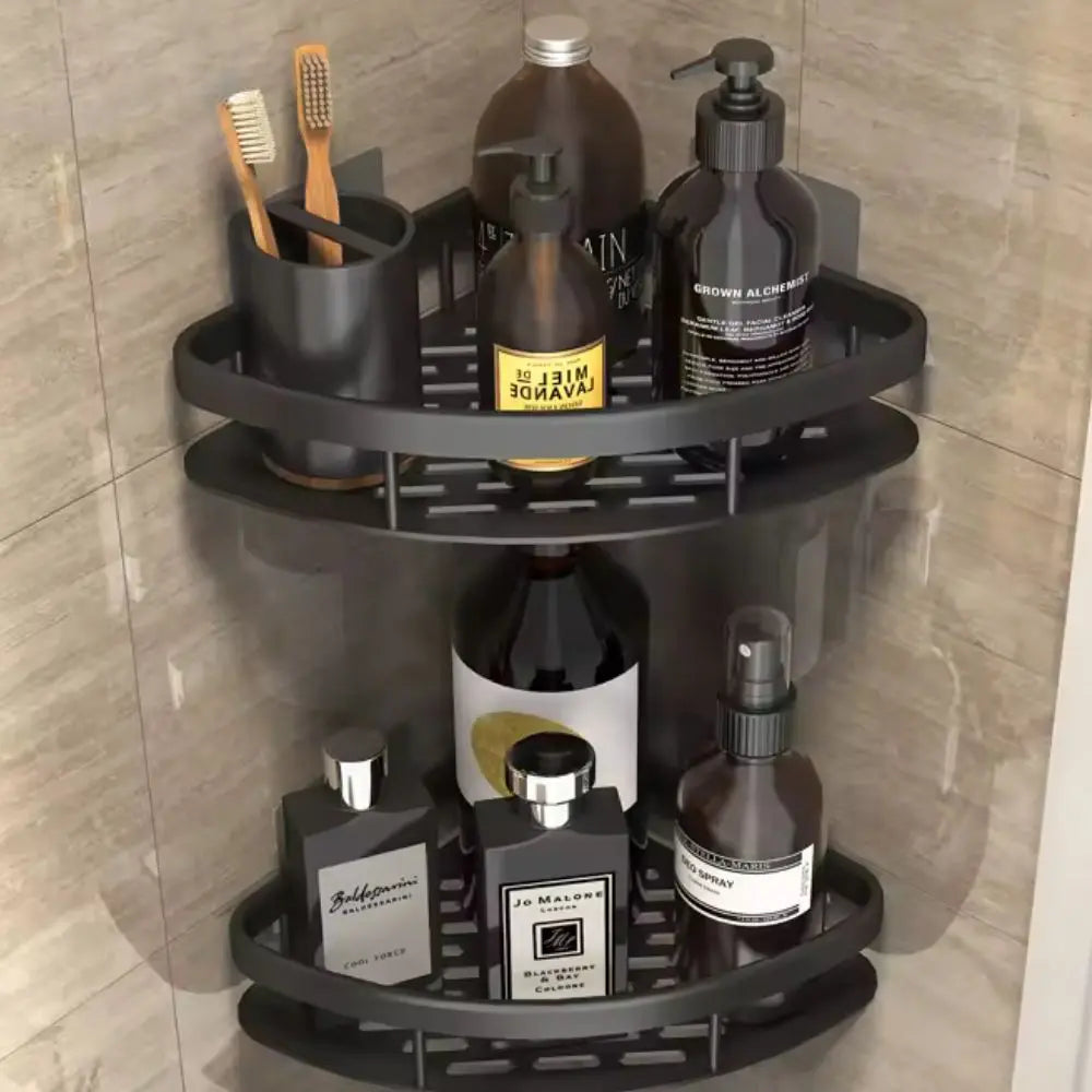 regal Dusche ohne Bohren - Aluminium Duschregal selbstklebend