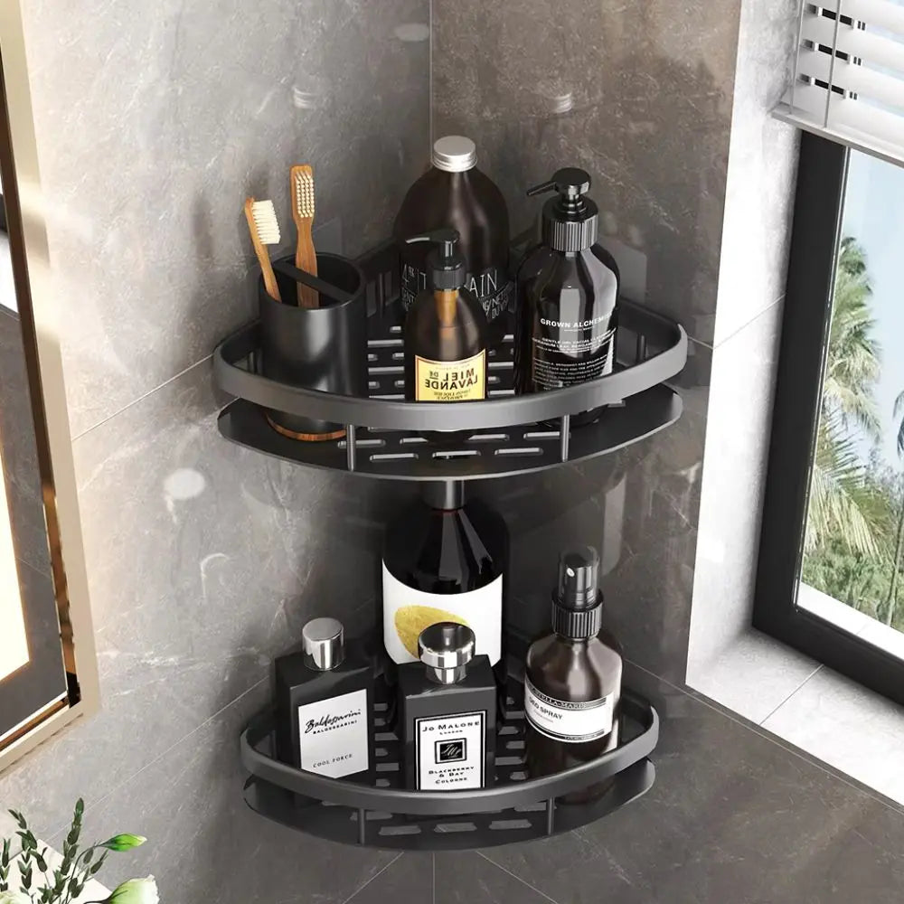 regal Dusche ohne Bohren - Aluminium Duschregal selbstklebend