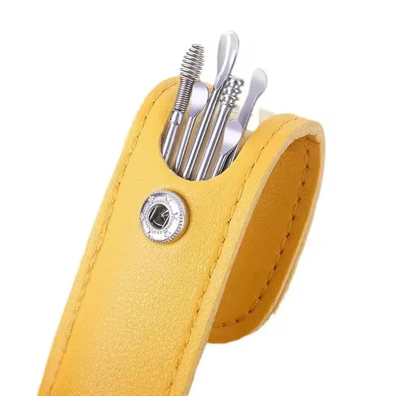 Edelstahl Ohrreiniger Set 6-teilig für sichere Ohrenpflege