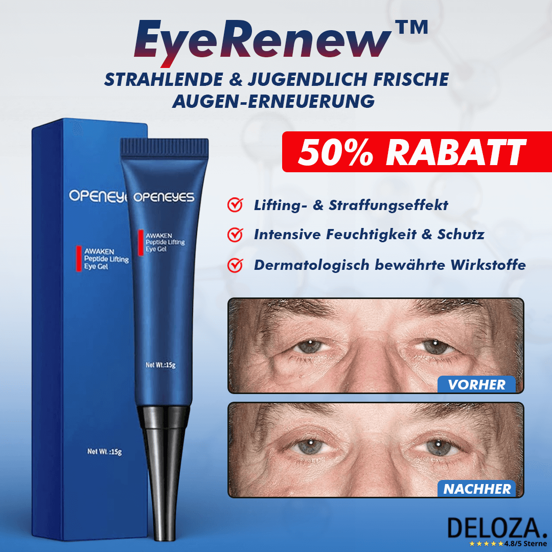 Augencreme mit Peptiden gegen Augenringe & Fältchen - Anti Aging Gel