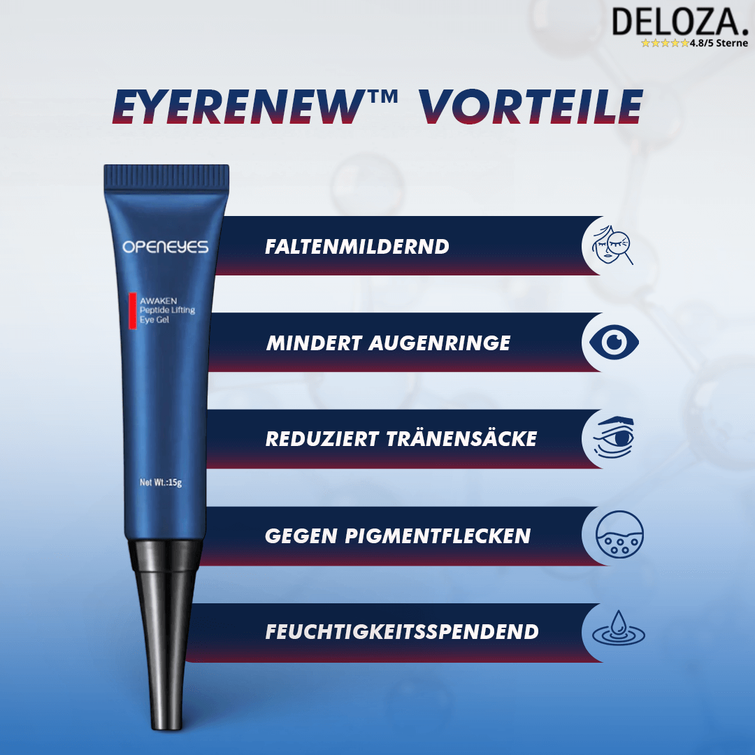 Augencreme mit Peptiden gegen Augenringe & Fältchen - Anti Aging Gel