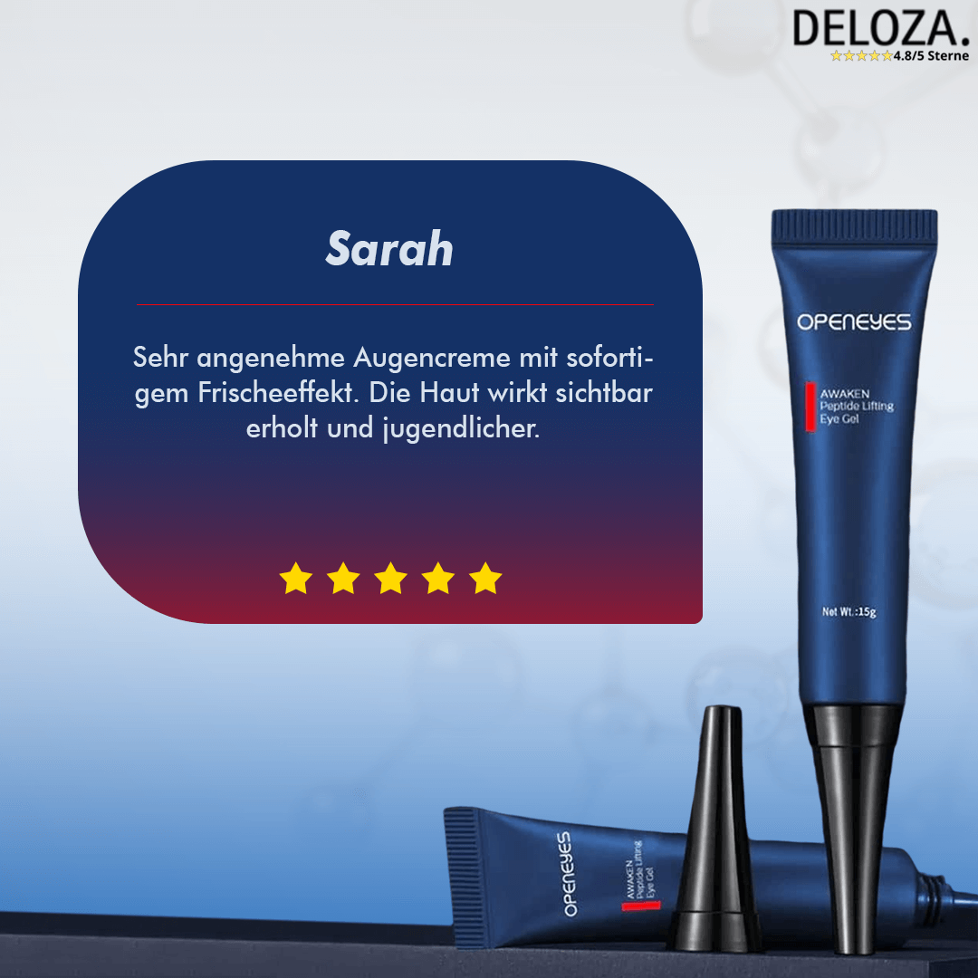 Augencreme mit Peptiden gegen Augenringe & Fältchen - Anti Aging Gel