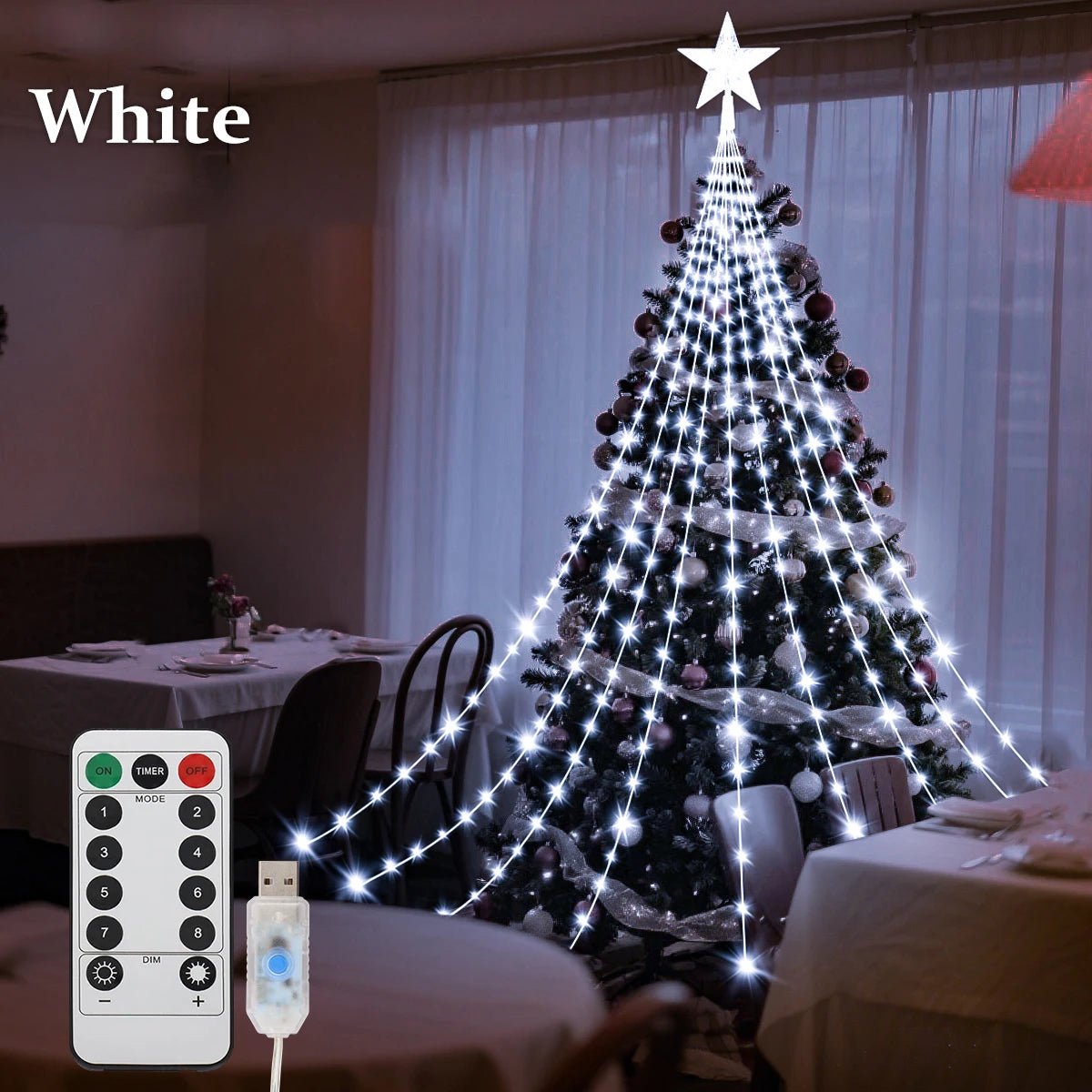 LED Lichterkette Weihnachten wasserdicht USB - 8 Modi Feenlichter