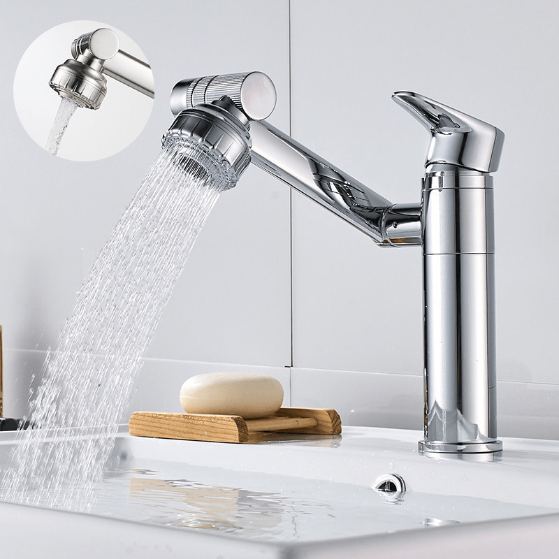 Flexibler Wasserhahn mit 360° Schwenkarm für Bad und Küche