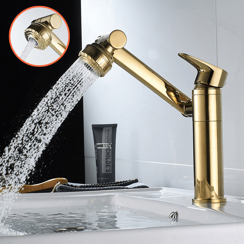 Flexibler Wasserhahn mit 360° Schwenkarm für Bad und Küche