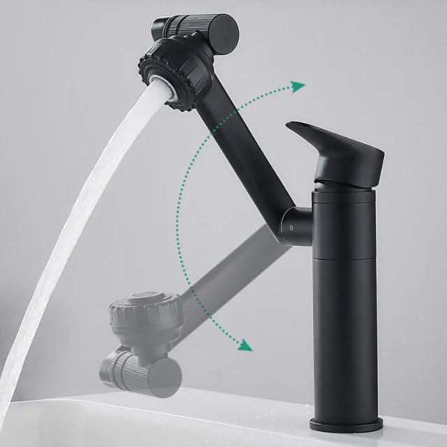 Flexibler Wasserhahn mit 360° Schwenkarm für Bad und Küche