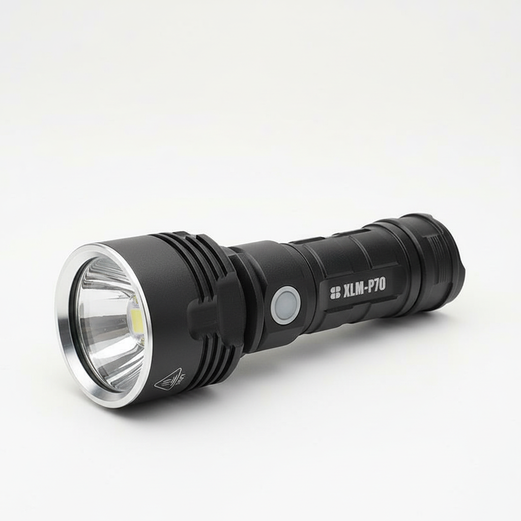 LED Suchscheinwerfer mit OLED-Display und aktiver Kühlung