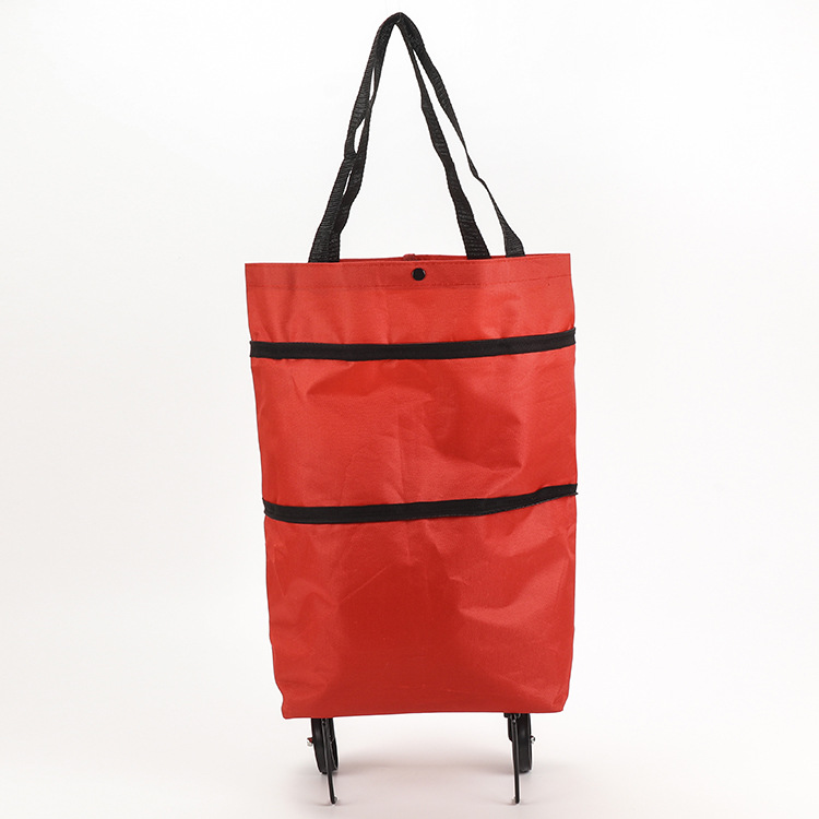 Faltbare Einkaufstasche mit Rollen – 2-in-1 Tragetasche und Trolley