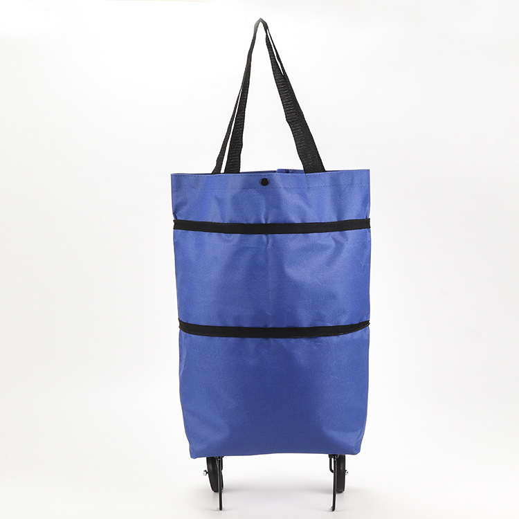 Faltbare Einkaufstasche mit Rollen – 2-in-1 Tragetasche und Trolley
