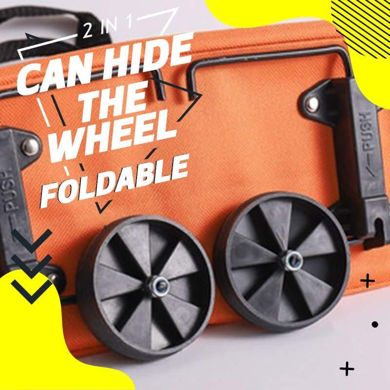 Faltbare Einkaufstasche mit Rollen – 2-in-1 Tragetasche und Trolley