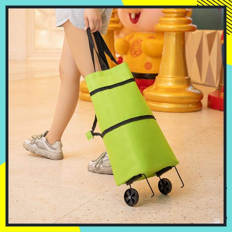 Faltbare Einkaufstasche mit Rollen – 2-in-1 Tragetasche und Trolley