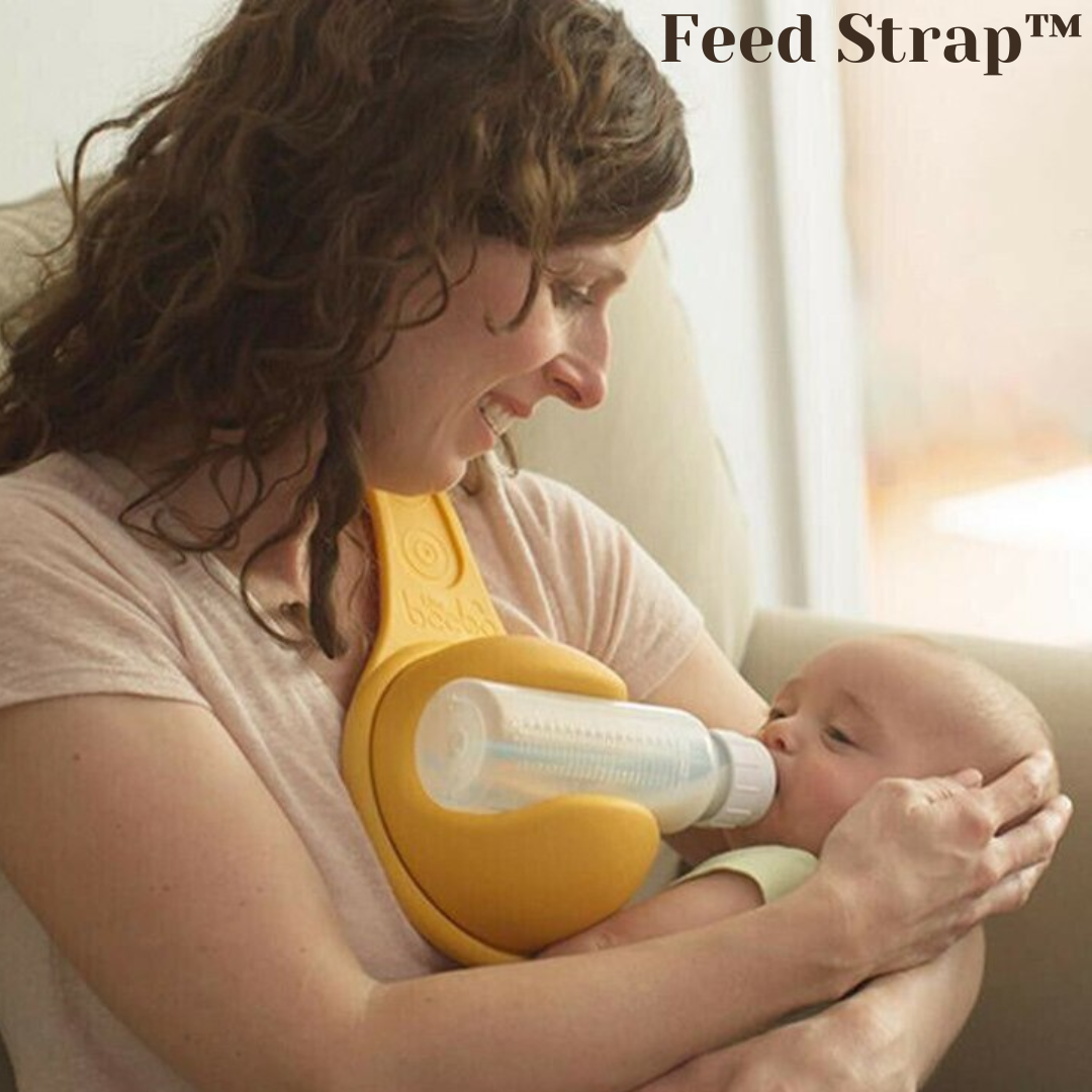 Freihändiger Babyflaschenhalter - Silikon Gurt für entspanntes Füttern
