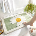 Plüsch-Badematte mit Blumenmuster und rutschhemmender Unterseite