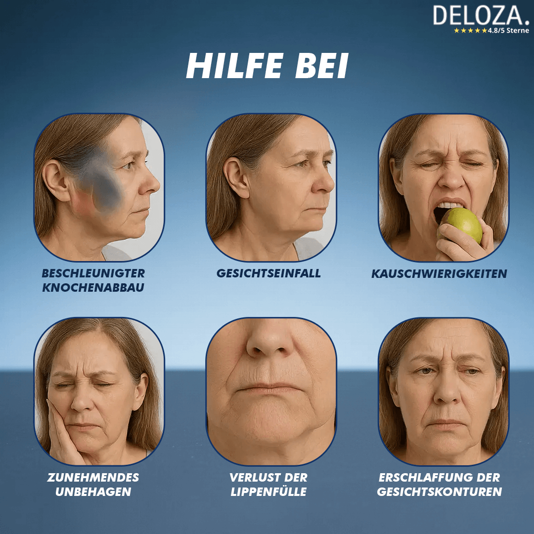 Flexible Zahnprothese Set Ober- & Unterkiefer aus weichem Silikon