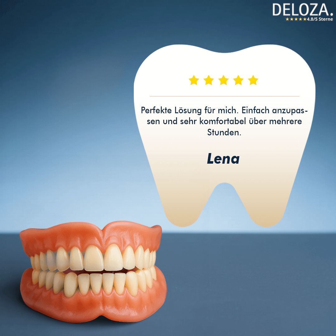 Flexible Zahnprothese Set Ober- & Unterkiefer aus weichem Silikon