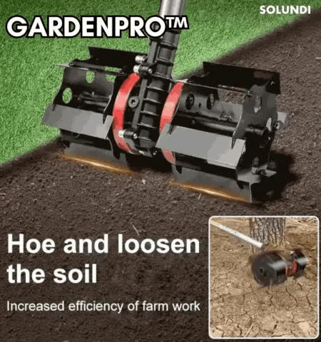 Bodenlockerer mit Radsystem - Müheloses Umgraben für Gartenbeet