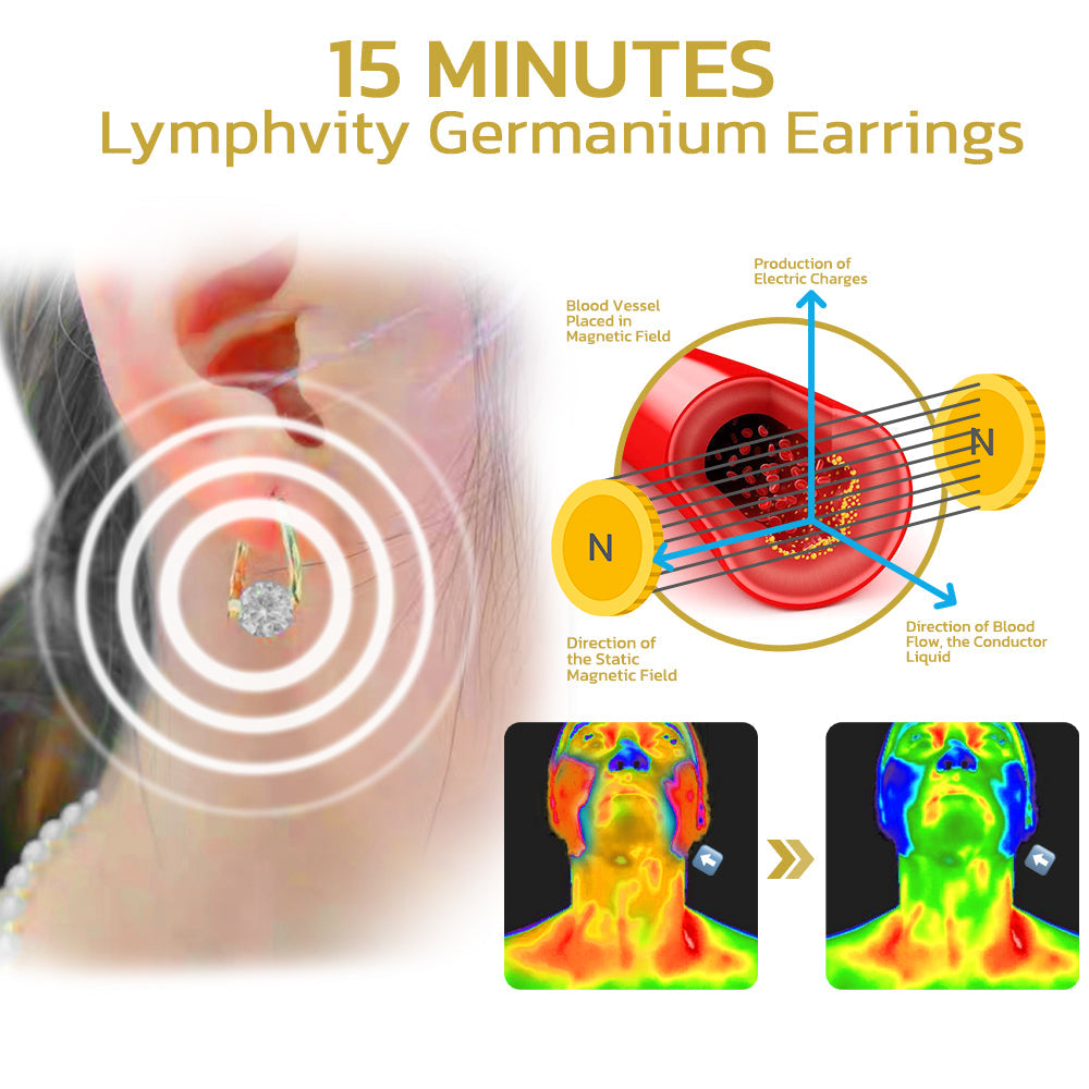 Magnetische Ohrringe Gold - Wellness Ohrstecker mit Magnettherapie