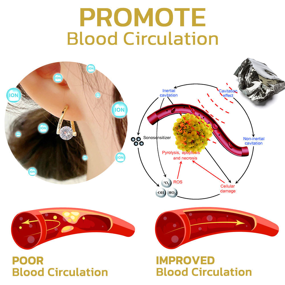 Magnetische Ohrringe Gold - Wellness Ohrstecker mit Magnettherapie