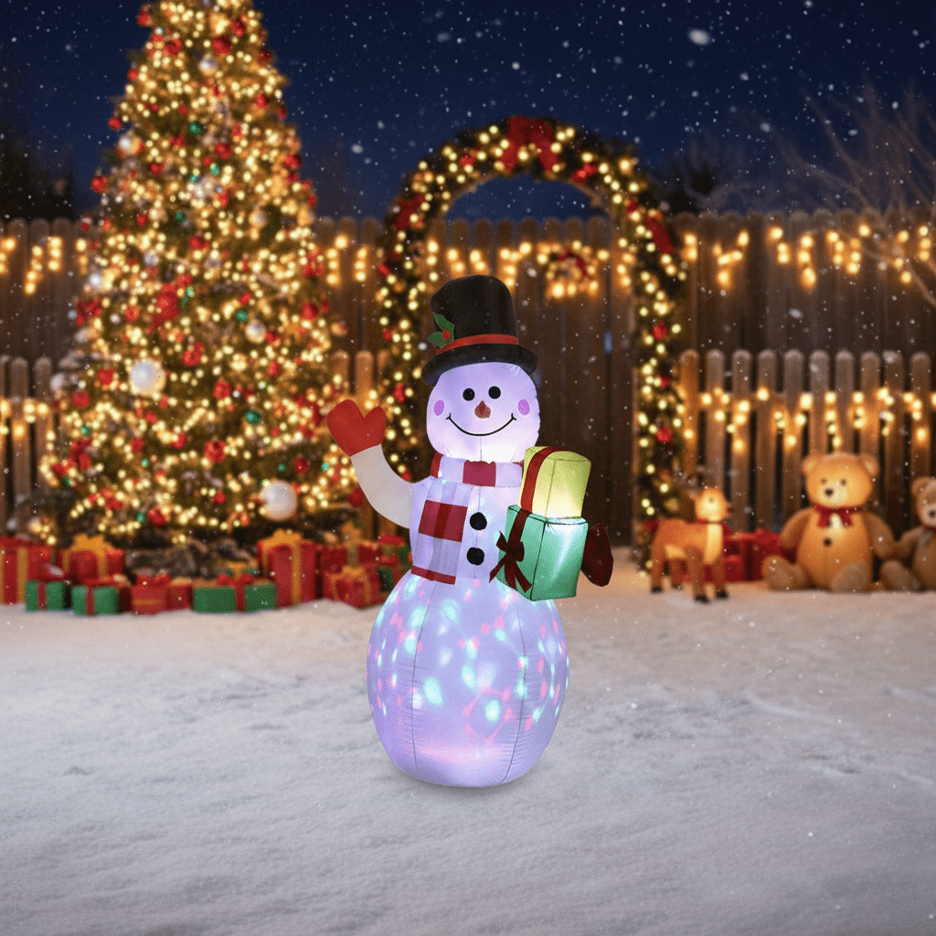 LED Weihnachtskugel mit Glitzer - Beleuchtetes Baumornament
