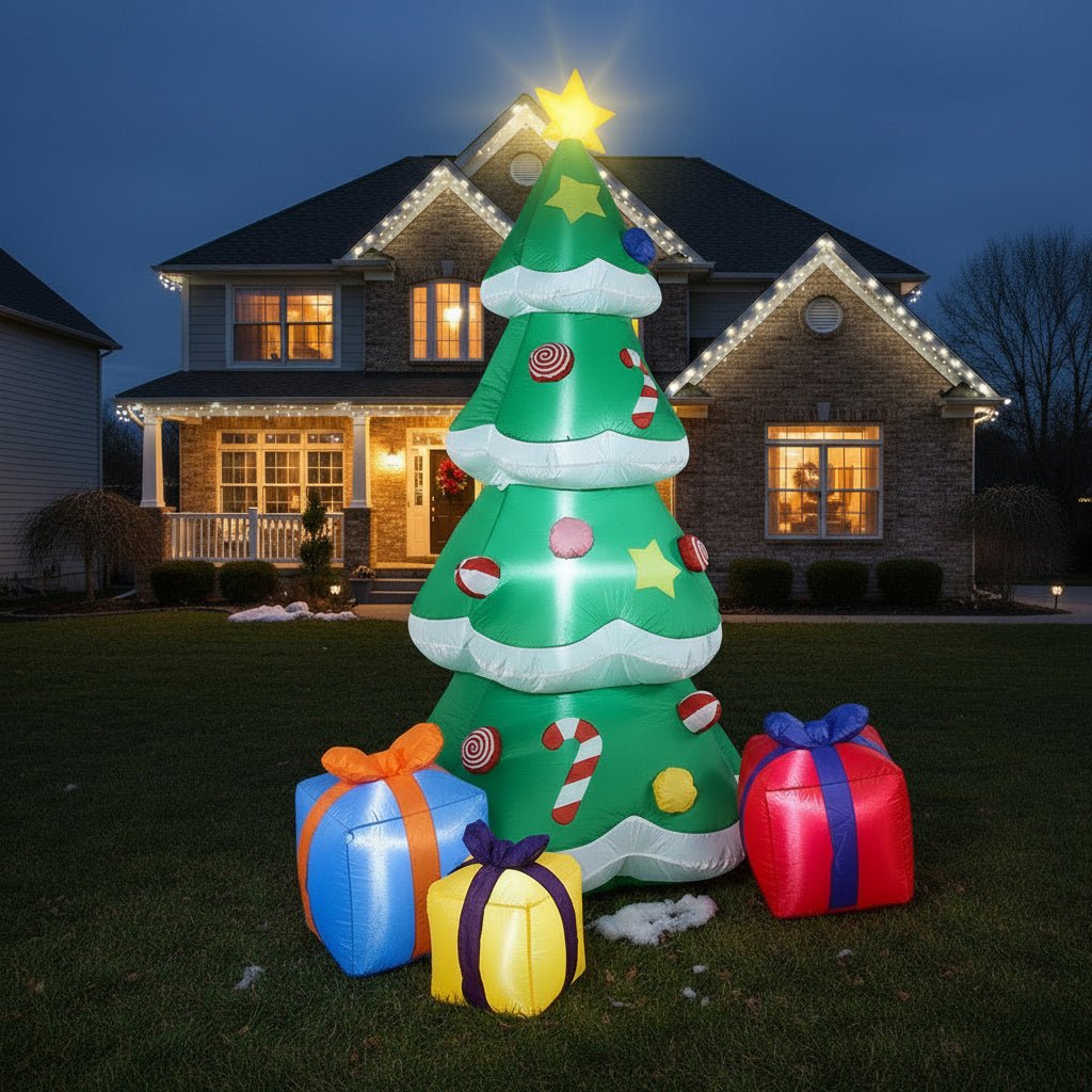 LED Weihnachtskugel mit Glitzer - Beleuchtetes Baumornament