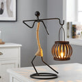Kerzenständer Metallfigur Vintage – dekoratives Windlicht für Zuhause