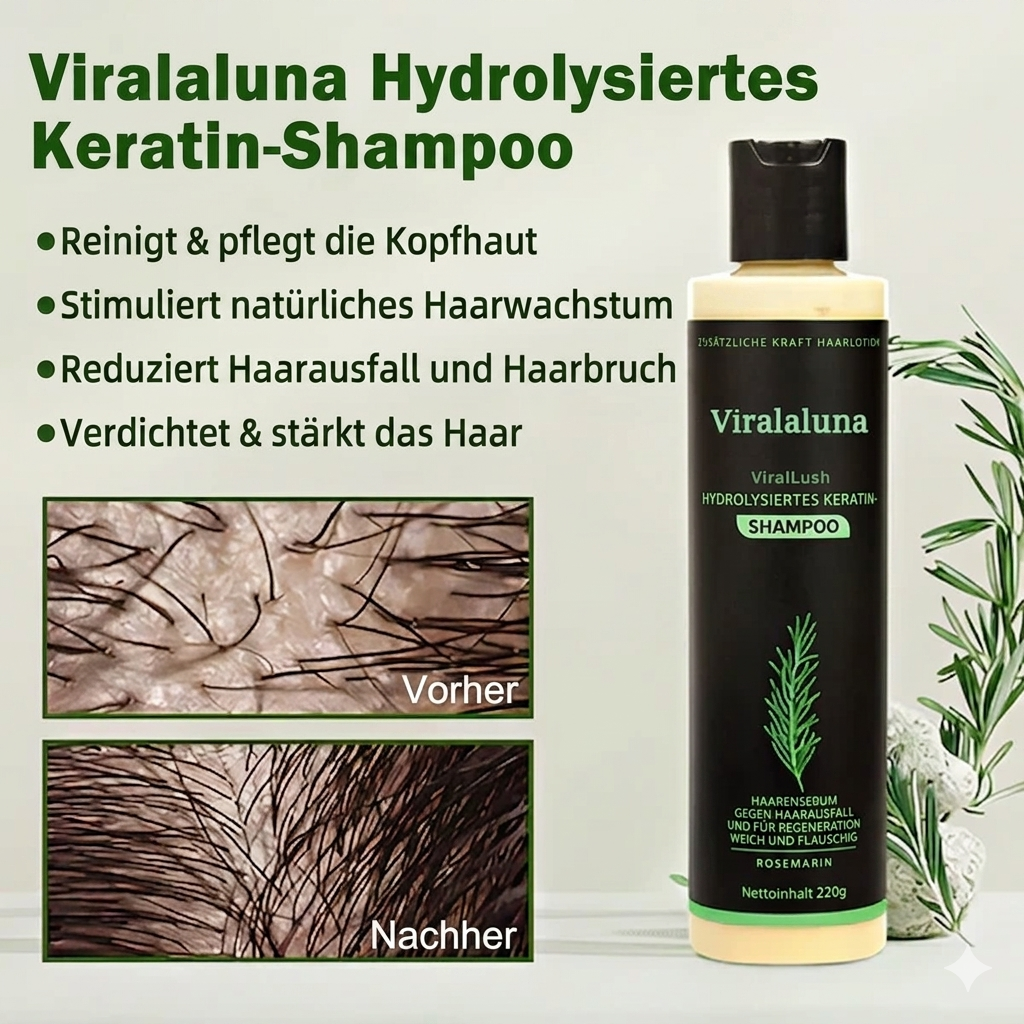 Rosmarin Shampoo mit Keratin für kräftiges & volles Haar – 2 Stück