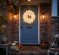 Halloween Kranz mit LED Beleuchtung – 12 leuchtende Geister, 31 cm