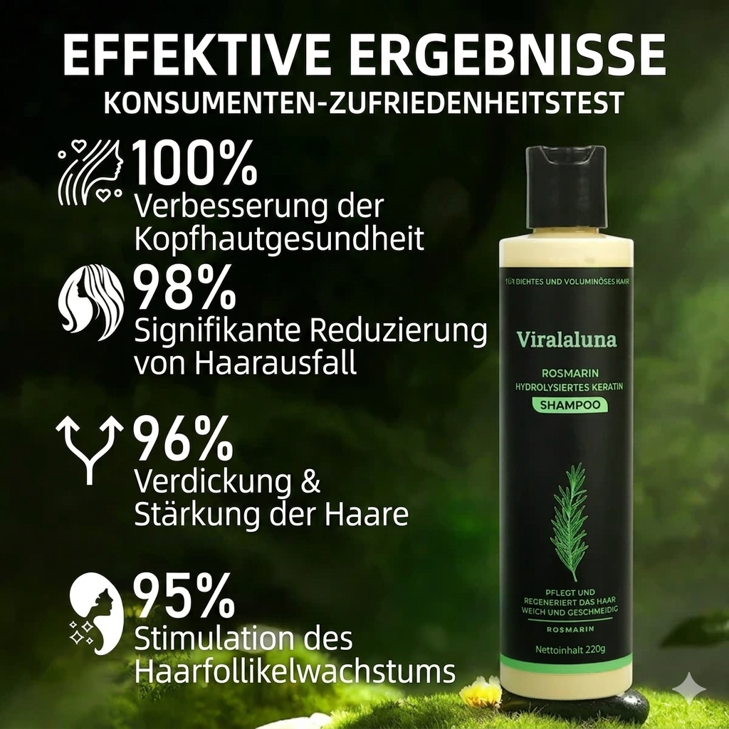 Rosmarin Shampoo mit Keratin für kräftiges & volles Haar – 2 Stück