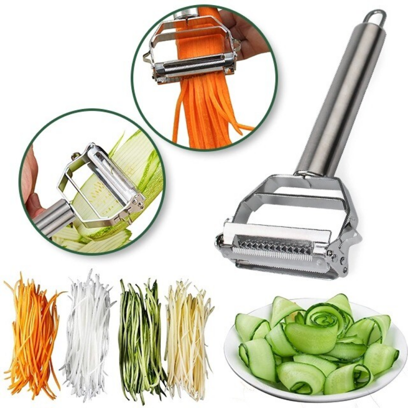 Gemüseschäler mit zwei Klingen – Schälen und Julienne in einem