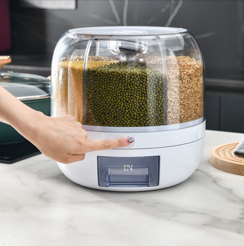 Rotierender Getreidespeicher mit luftdichten Fächern – 10 kg Kapazität