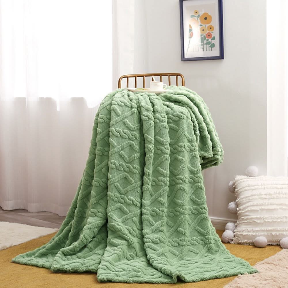 Flauschige Fleece-Decke mit 3D-Design – weich und wärmend