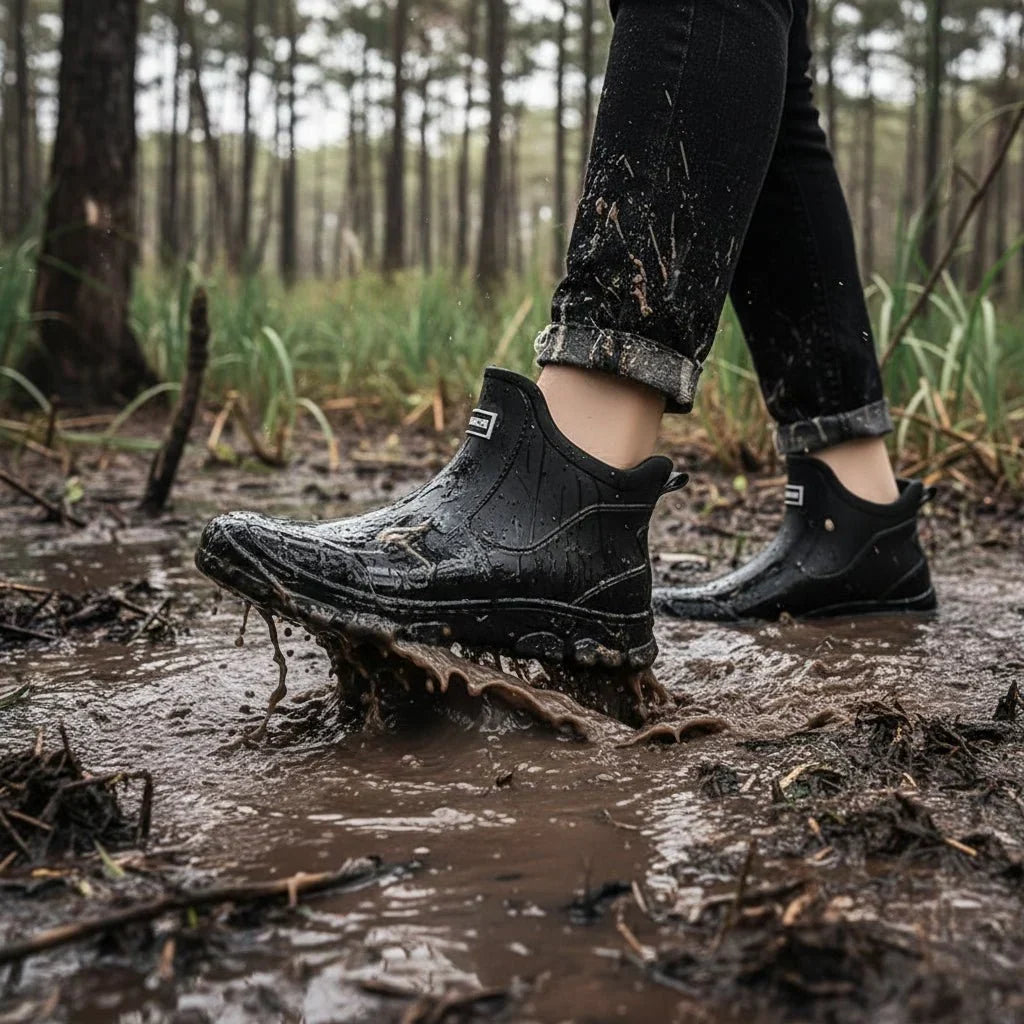 Knöchelhohe Gummistiefel – Wasserabweisend und Rutschfest