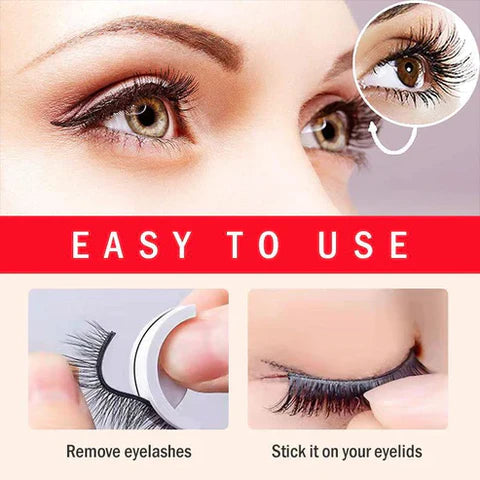 Selbstklebende Wimpern ohne Kleber - Wiederverwendbar & Waschbar