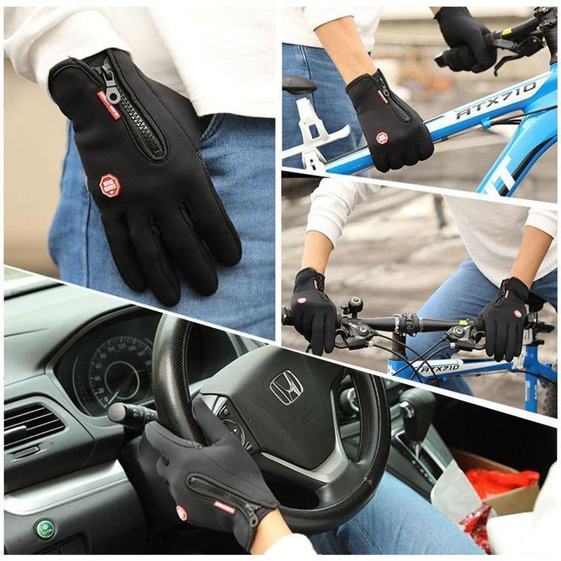 Wasserdichte Winterhandschuhe mit Touchscreen und Fleece-Futter