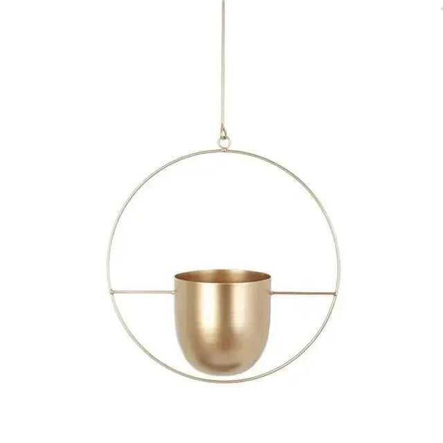 Hängende Pflanzenampel Metall mit Kette - Oval & Rund