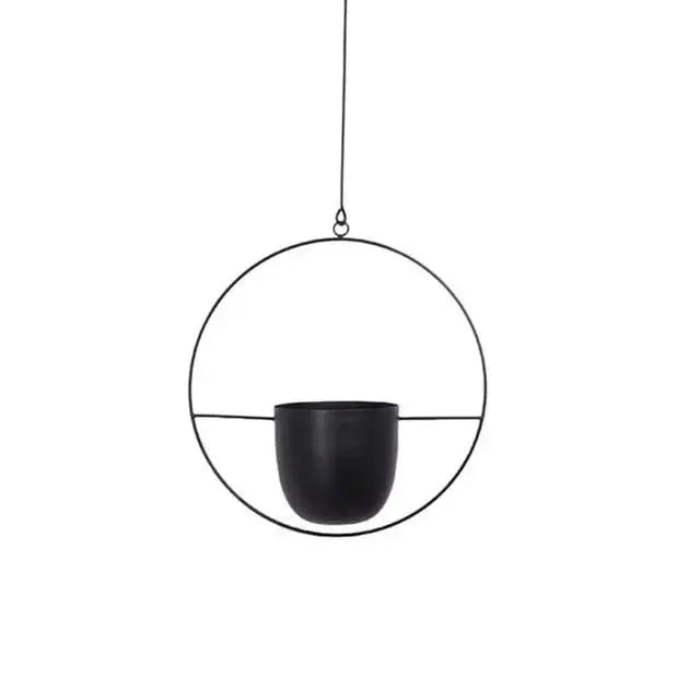 Hängende Pflanzenampel Metall mit Kette - Oval & Rund