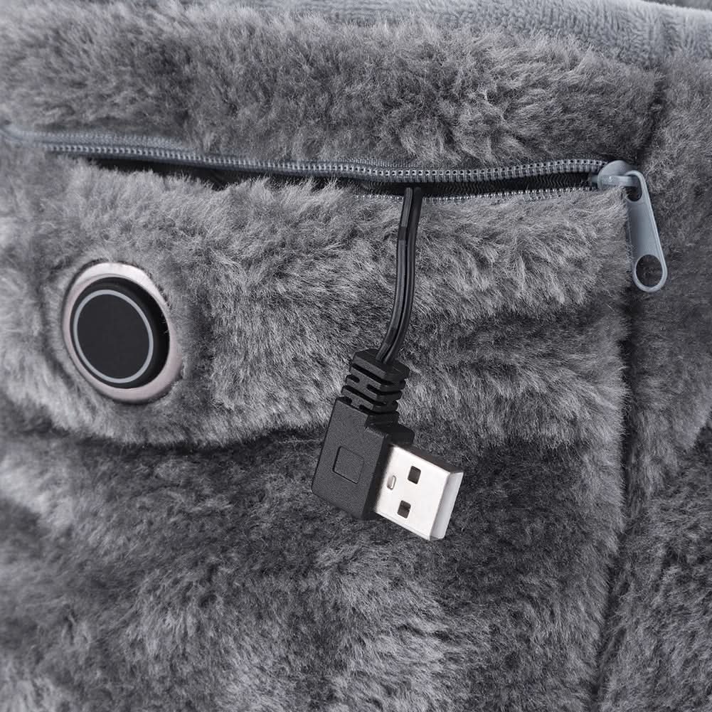 USB-beheizte Hausschuhe mit Plüsch – Wärme für kalte Tage