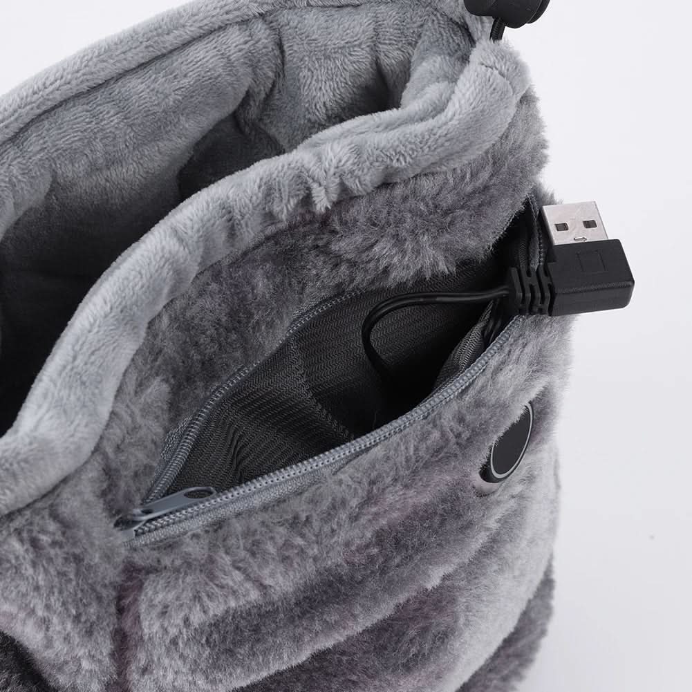 USB-beheizte Hausschuhe mit Plüsch – Wärme für kalte Tage