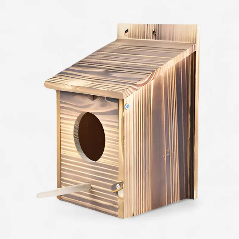Vogelhaus Holz Braun - Nistkasten für Garten und Deko Innenbereich