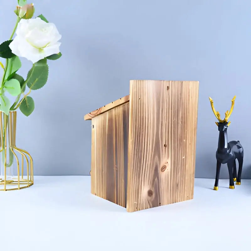 Vogelhaus Holz Braun - Nistkasten für Garten und Deko Innenbereich
