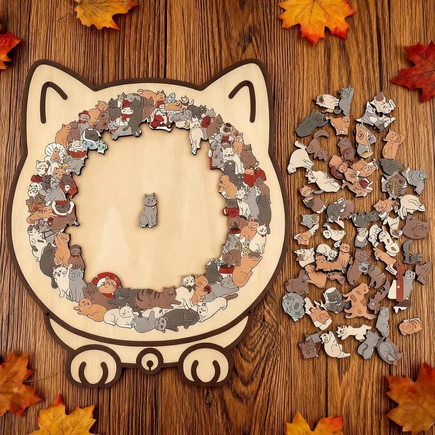 Holzpuzzle Katze 135 Teile - Dekoratives Puzzle aus Holz
