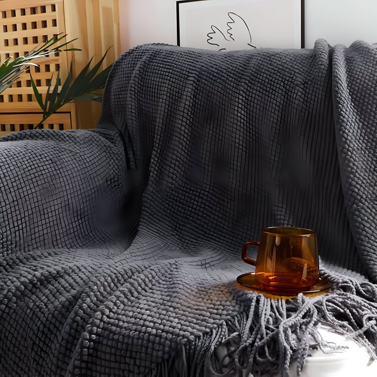 Strick-Fleecedecke mit Fleece-Innenfutter – weich und dekorativ