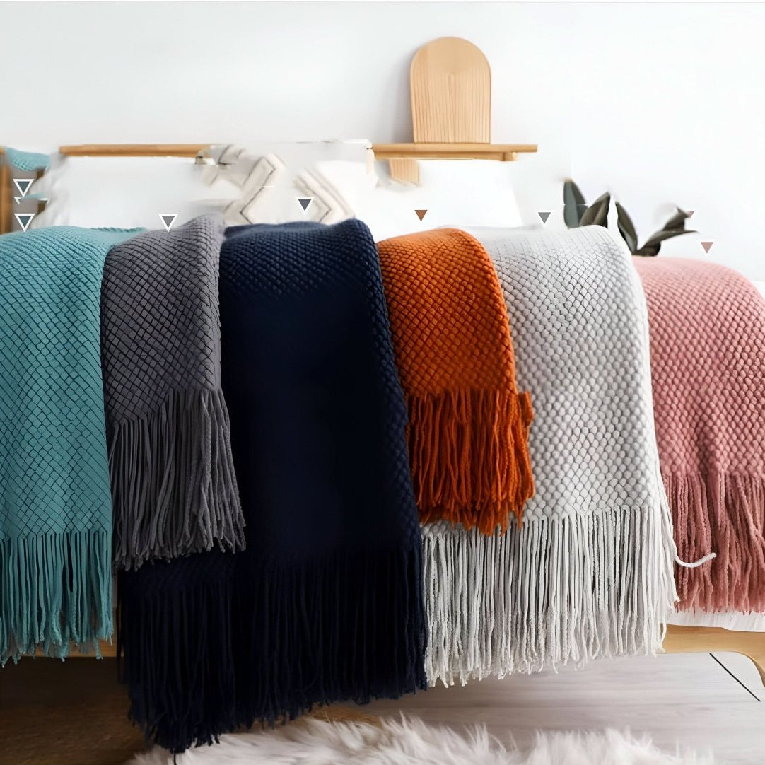 Strick-Fleecedecke mit Fleece-Innenfutter – weich und dekorativ